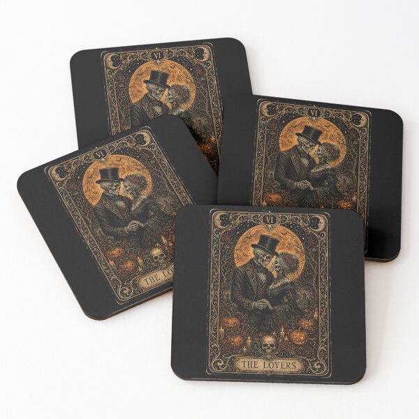 Item preview, The Lovers Gothic Tarot – Victorian Skeleton Romance Halloween designed and sold by WILLIAMS-BR.