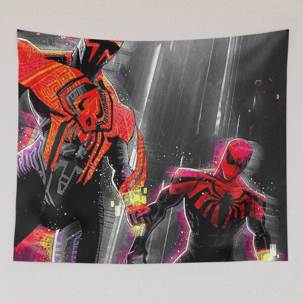 Item preview, Spider-Man 2099 and Miles Morales Neon Spider-Verse Art designed and sold by Manga Mouth Piece .