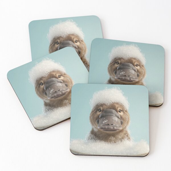 Item preview, Baby Platypus Bubble Bath Cute Nursery Bathroom Wall Art designed and sold by LazyOwlStore.