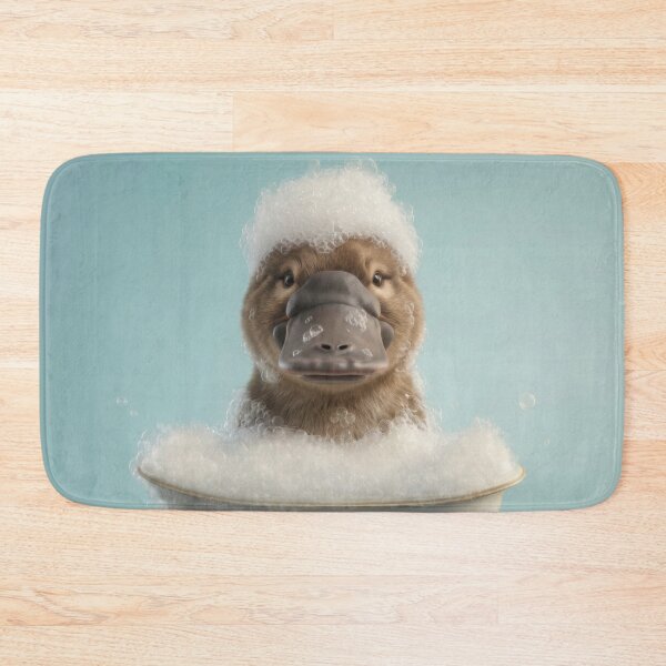 Item preview, Baby Platypus Bubble Bath Cute Nursery Bathroom Wall Art designed and sold by LazyOwlStore.