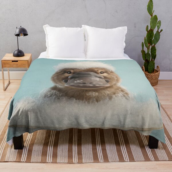 Item preview, Baby Platypus Bubble Bath Cute Nursery Bathroom Wall Art designed and sold by LazyOwlStore.