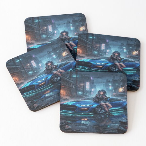 Item preview, Cyberpunk Muscle - Electric Blue Future Tuning Art designed and sold by JMAVILA ART.