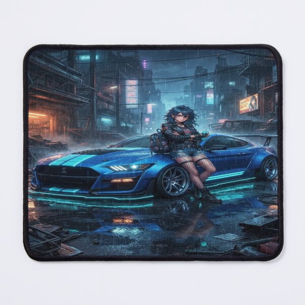 Item preview, Cyberpunk Muscle - Electric Blue Future Tuning Art designed and sold by JMAVILA ART.