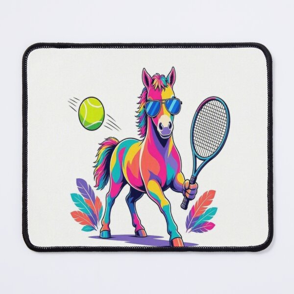 Item preview, Cool Rainbow Horse Playing Tennis Pop Art - Tugy designed and sold by Breezes-of-Ida.