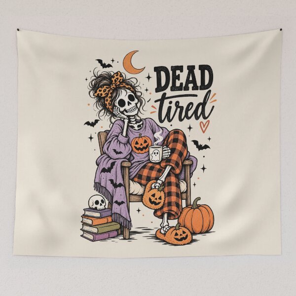 Item preview, Dead Tired Mom Retro Funny Skeleton, Mom Life Humor Gift designed and sold by Quiajia.