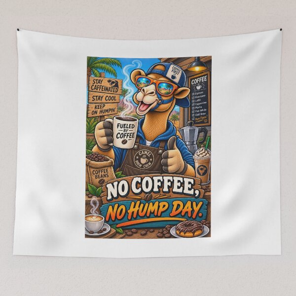 Item preview, NO COFFEE NO HUMP DAY - Funny Coffee Camel T-Shirt designed and sold by Camel & Quirk.