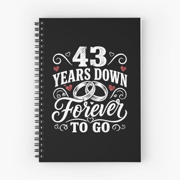 Item preview, 43 Years Down Forever To Go 43rd Wedding Anniversary Gift for Couples Men Women designed and sold by Mozaic Clothes.