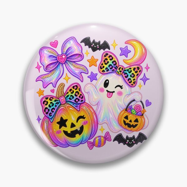 Item preview, Preppy Rainbow Leopard Ghost Colorful Halloween, Cute Girls Spooky Gift designed and sold by Quiajia.