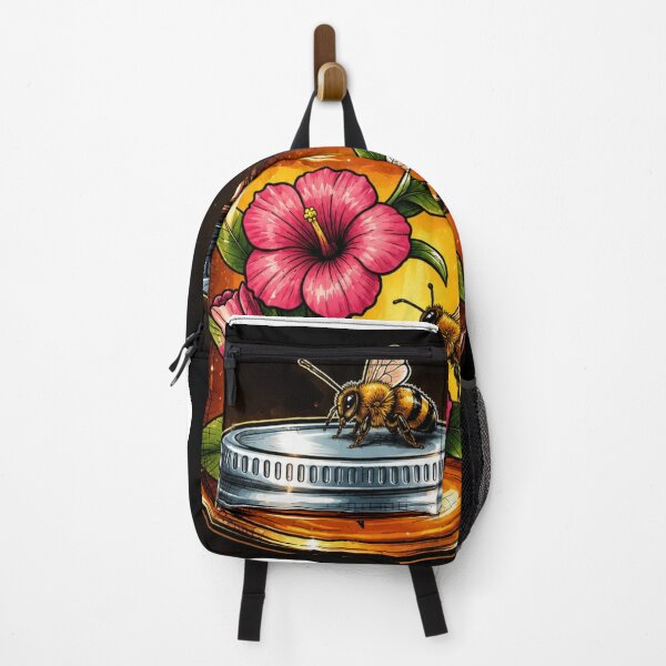 Item preview, Honeybee & Hibiscus Flower Jar designed and sold by Hari Arts.