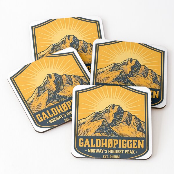 Item preview, Galdhopiggen Peak Duotone Linocut Sticker designed and sold by DetourDgn.