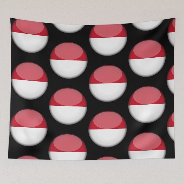 Item preview, Indonesian 3D Round Flag Indonesian Pride Design designed and sold by yazdogs.