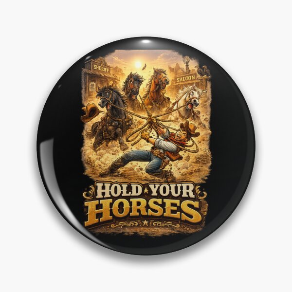 Item preview, Hold Your Horses Western Cartoon designed and sold by BluntLines.