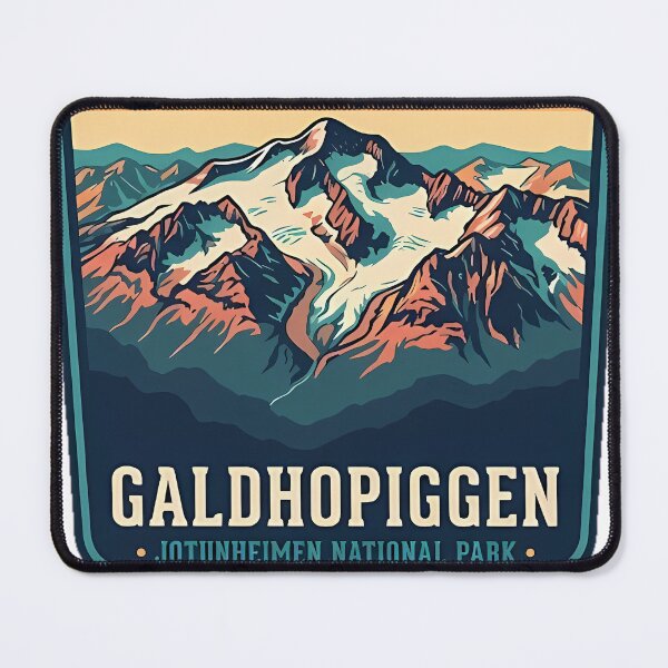 Item preview, Galdhopiggen Aerial View Arrowhead Sticker designed and sold by DetourDgn.