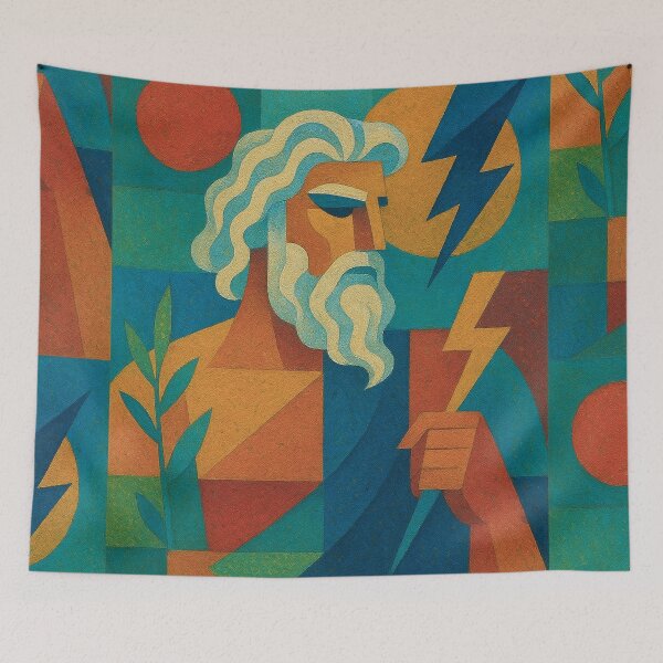 Item preview, Mighty Zeus – A Greek Mythology Illustration. designed and sold by GalleryKauffeld.