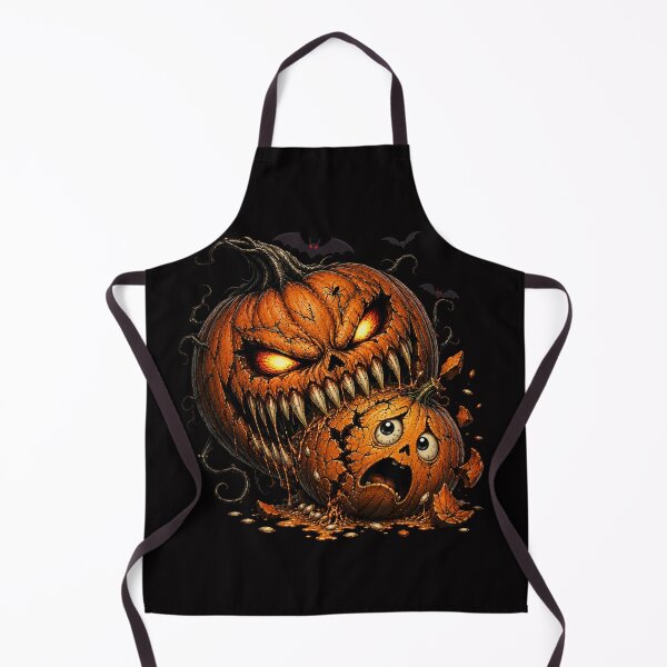 Item preview, A terrifying Halloween pumpkin attacks an innocent little pumpkin designed and sold by 66Solar.