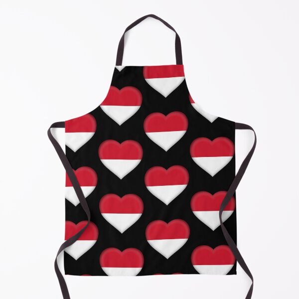 Item preview, Indonesian Flag Heart 3D Indonesian Love Gift Design designed and sold by yazdogs.