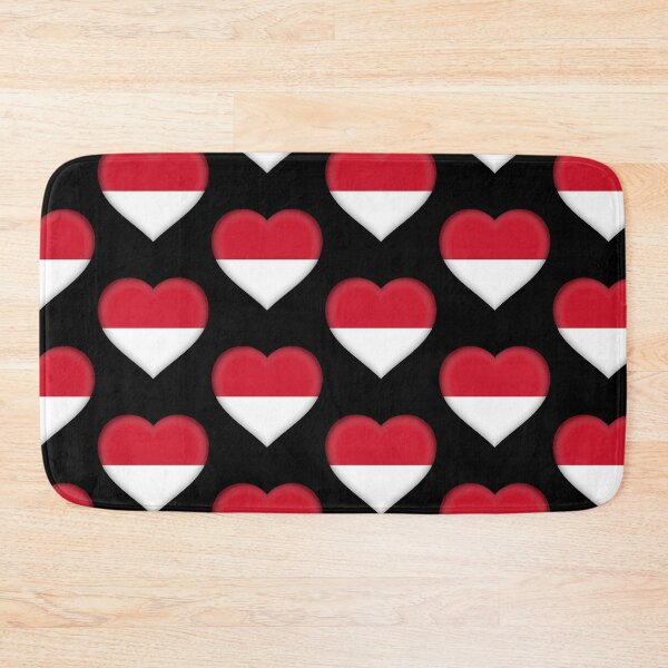 Item preview, Indonesian Flag Heart 3D Indonesian Love Gift Design designed and sold by yazdogs.