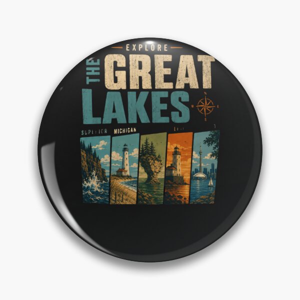 Item preview, Explore The Great Lakes Superior Michigan Huron Erie Ontario Travel Explorer Vacation designed and sold by SimsimahLaughs.