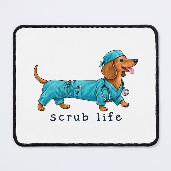 Item preview, Scrub Life Dachshund Nurse Dog Medical Design designed and sold by VGAfanatic.