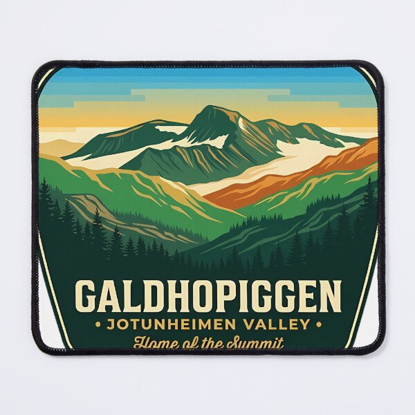 Item preview, Galdhopiggen Summer Vista Rounded Badge Sticker designed and sold by DetourDgn.