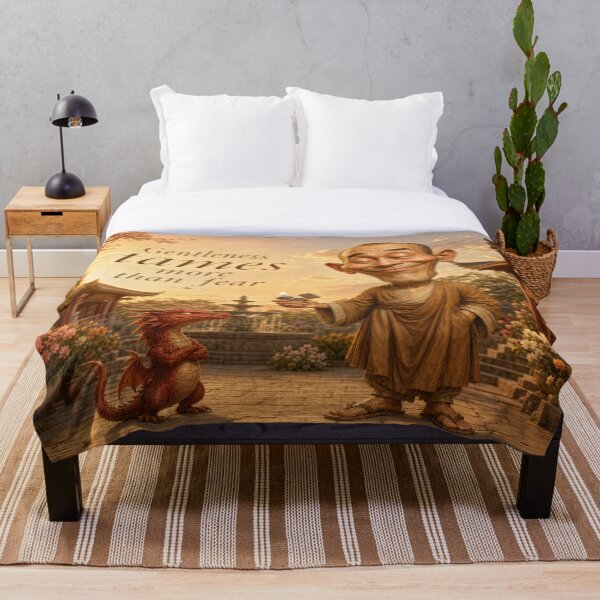 Item preview, Ilustración de humor zen: El dragón y la llama designed and sold by The Brother Wu Collection.