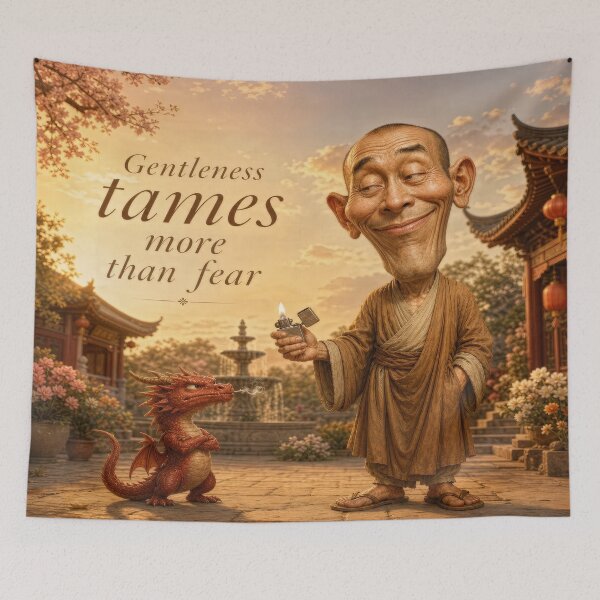 Item preview, Fantasy Art Illustration The Dragon and The Flame designed and sold by The Brother Wu Collection.