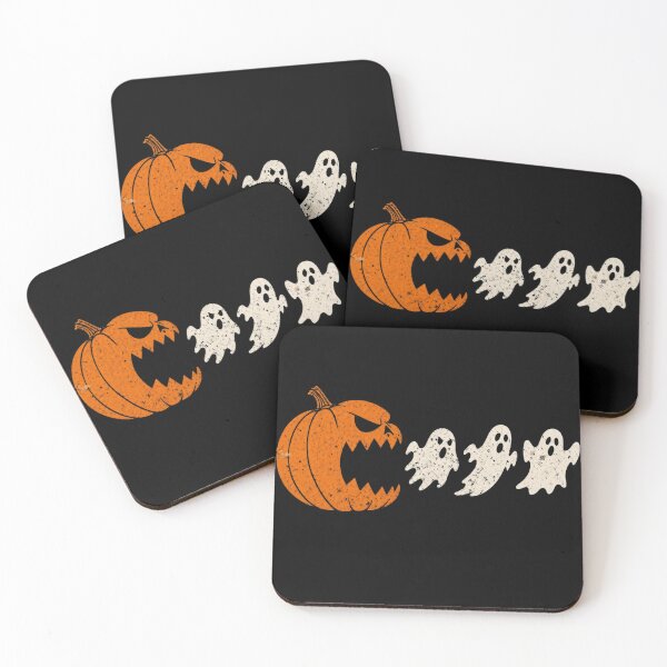 Item preview, Spooky Pumpkin Eating Ghosts Retro Arcade Halloween Gamer designed and sold by haitrieuic96.