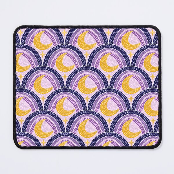 Item preview, Celestial Purple Crescent Moon Mosaic Pattern designed and sold by Home Cyn Home.