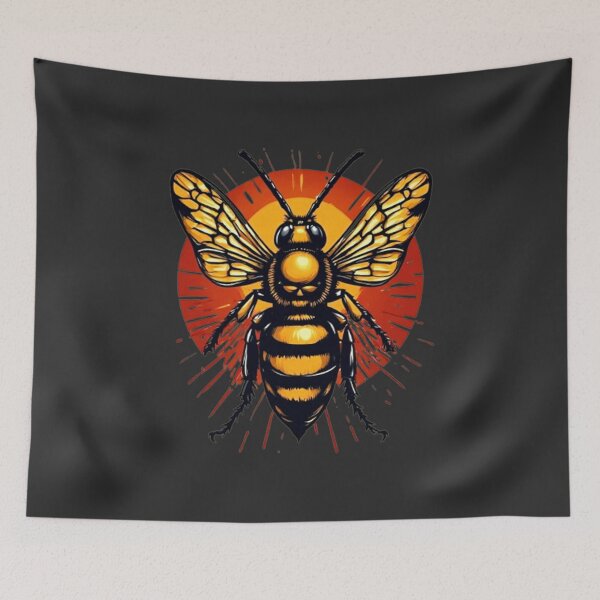Item preview, Golden Hornet Red Sun - Tattoo Style Insect Art Streetwear_01 designed and sold by Shift-Bloom.