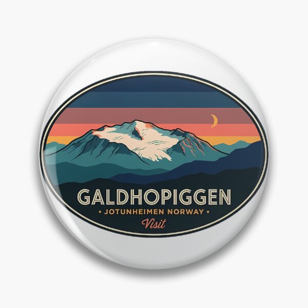 Item preview, Galdhopiggen Blue Hour Oval Badge Sticker designed and sold by DetourDgn.