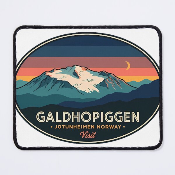 Item preview, Galdhopiggen Blue Hour Oval Badge Sticker designed and sold by DetourDgn.