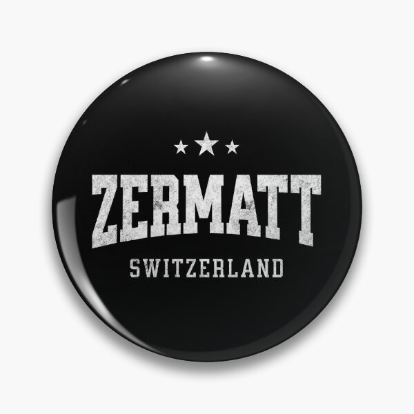 Aperçu de l'œuvre Zermatt Suisse Vintage Varsity Design rétro vieilli pour les voyages universitaires créée et vendue par NiceTeeClub.