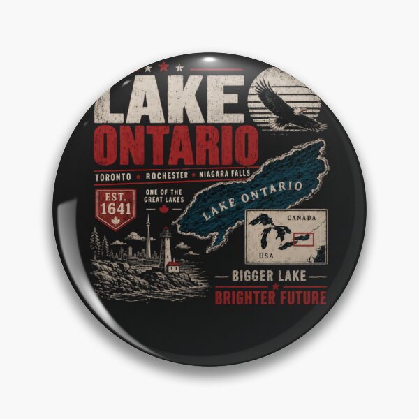 Item preview, Lake Ontario Great Lakes Travel Toronto Rochester Niagara Falls Canada USA Souvenir designed and sold by SimsimahLaughs.