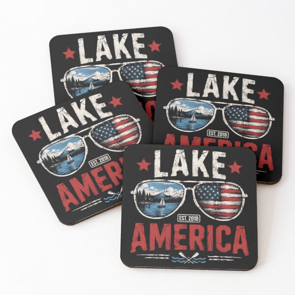 Item preview, Lake America Est 2018 Patriotic Lake Life Boating Lover designed and sold by SimsimahLaughs.