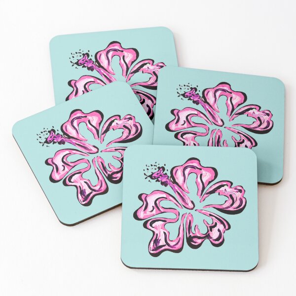 Item preview, Bubblegum Bloom - Soft Pink Hibiscus wrapped in Dreamy Black Botanical designed and sold by olivescrafty.