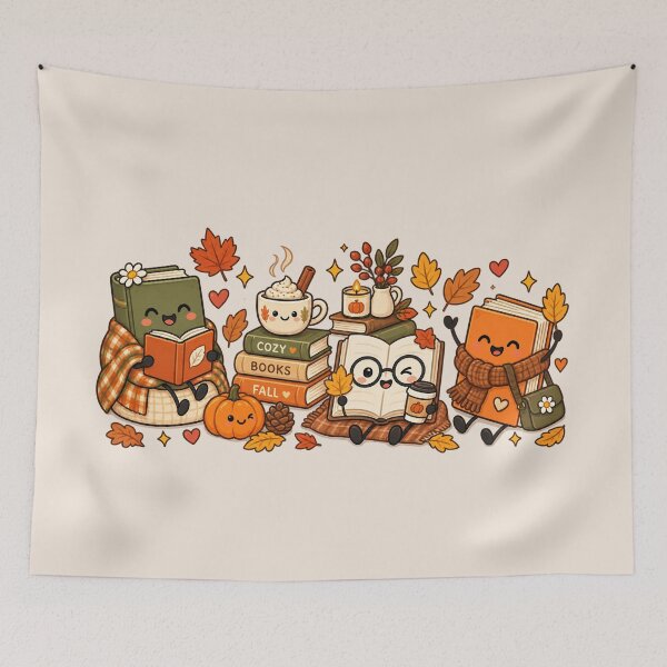Item preview, Cozy Book Lover Autumn Reading Coffee, Fall Teacher Pumpkin Back to School Gift designed and sold by Quiajia.