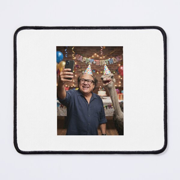 Item preview, Danny devito selfie ostrich ostrichs birthday cake memes happy Funny prank meme gift weird  designed and sold by CheeseBlueprint.