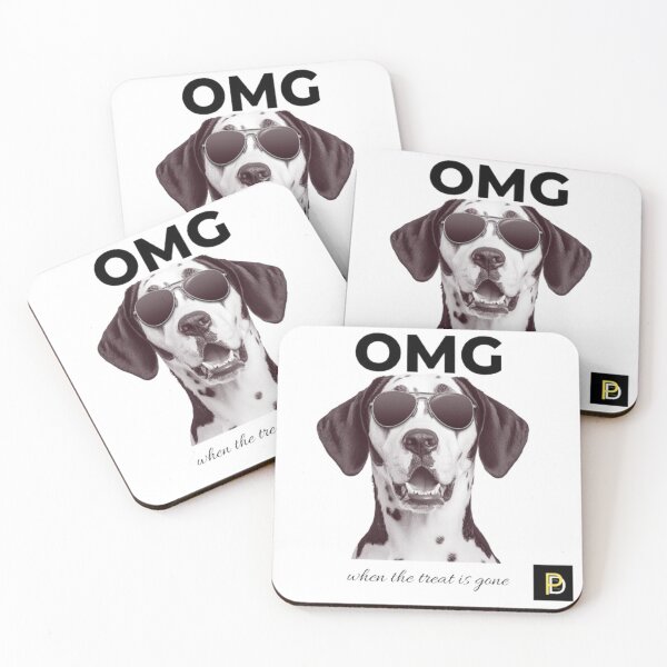 Item preview, OMG When The Treat Is Gone Funny Dog Meme designed and sold by SMinimalist613.