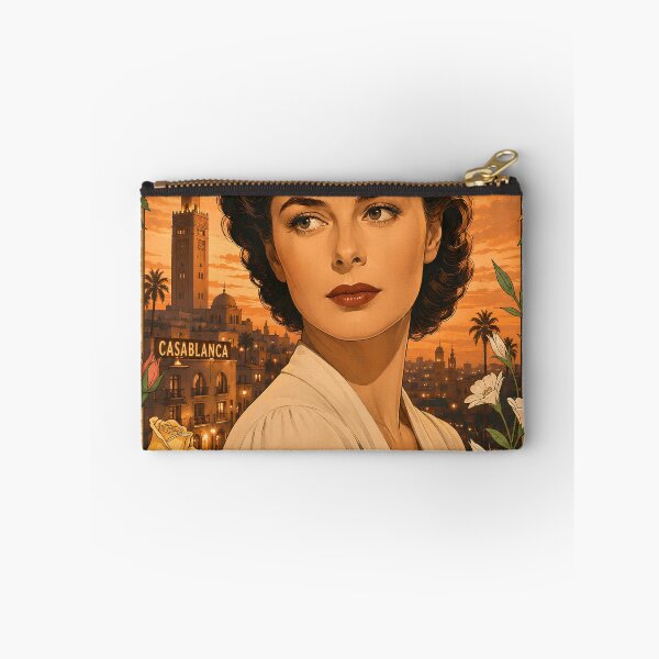 Item preview, Ingrid Bergman Casablanca Art Nouveau Sunset Floral Portrait designed and sold by BorgSpareParts.