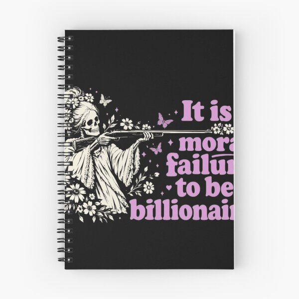 Item preview, It Is A Moral Failure To Be A Billionaire Floral Skeleton Goth designed and sold by haitrieuic96.