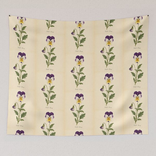 Item preview, Vintage Wild Pansy Botanical Illustration designed and sold by NuvoraNest.