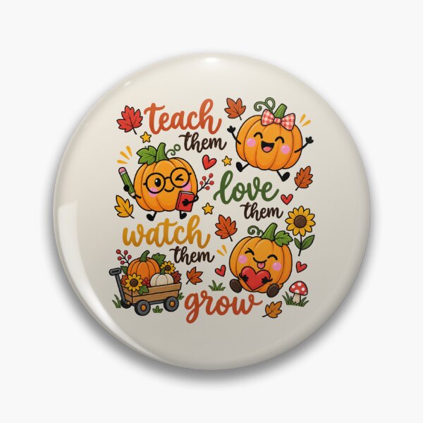 Item preview, Fall Teacher Teach Them Pumpkin, Thanksgiving Autumn Gift for Daycare PreK Teacher designed and sold by Quiajia.