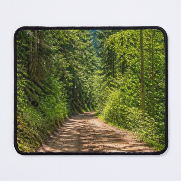 Item preview, Sun Dappled Forest Road Green Woodlands Nature Landscape designed and sold by Broken143.