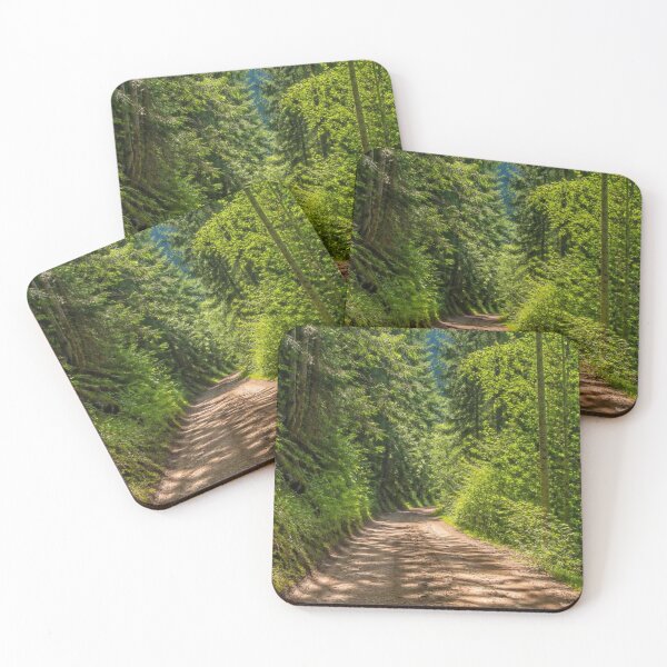 Item preview, Sun Dappled Forest Road Green Woodlands Nature Landscape designed and sold by Broken143.