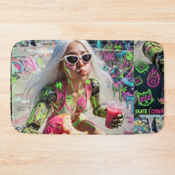 Item preview, Cyber Skater on Neon Rampage designed and sold by Print Fiction.