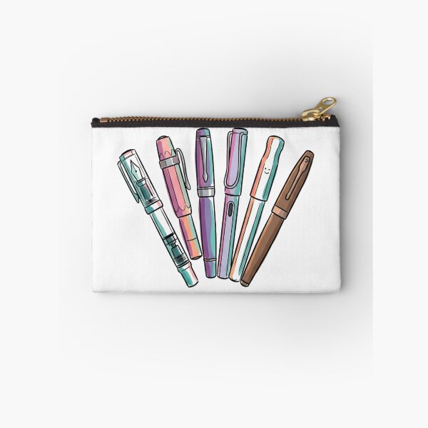Item preview, Colorful Hand-Painted Fountain Pens Collection Art Print – Calligraphy & Ink Lovers Wall Decor designed and sold by Graphicarium Shop.