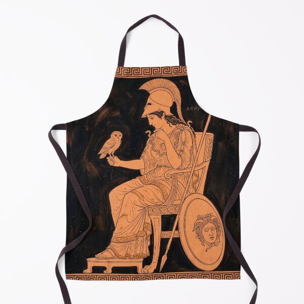 Aperçu de l'œuvre Athéna, déesse de la sagesse - Estampe d'art sur céramique à figures rouges de la Grèce antique créée et vendue par FreiherrPK.