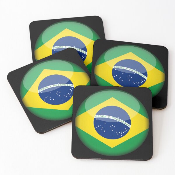 Item preview, Brazilian 3D Round Flag Brazilian Pride Design designed and sold by yazdogs.