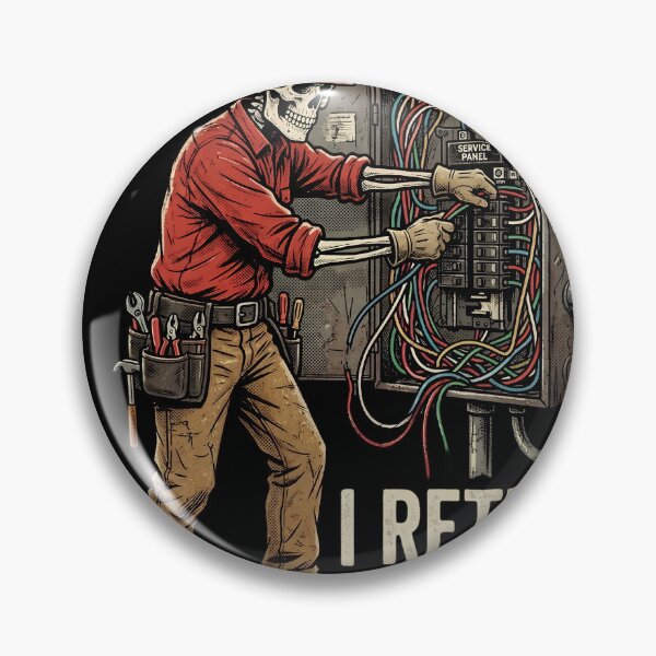 Artikelvorschau, Drahtziehen bis ich in Rente bin – Skelett-Elektriker Vintage entworfen und verkauft von w66aboo.