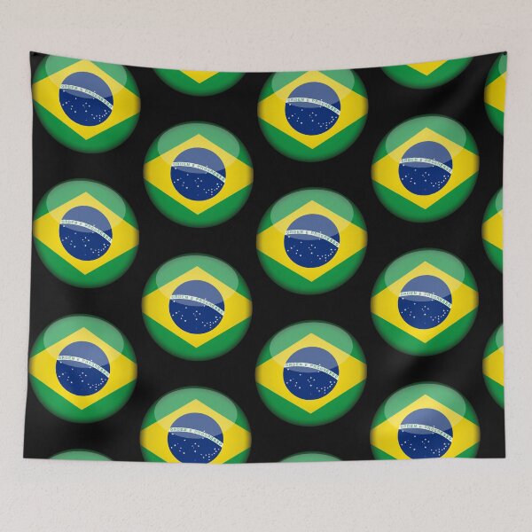 Item preview, Brazilian 3D Round Flag Brazilian Pride Design designed and sold by yazdogs.